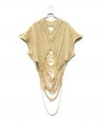 BASEMARKベースマーク）の古着「Canble Fringe Vest」｜ベージュ