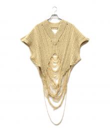BASEMARK（ベースマーク）の古着「Canble Fringe Vest」｜ベージュ