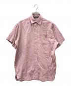 Acne studiosアクネ ストゥディオス）の古着「コットンストライプシャツ」｜ピンク