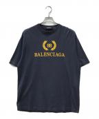 BALENCIAGAバレンシアガ）の古着「ロゴプリントTシャツ」｜ネイビー