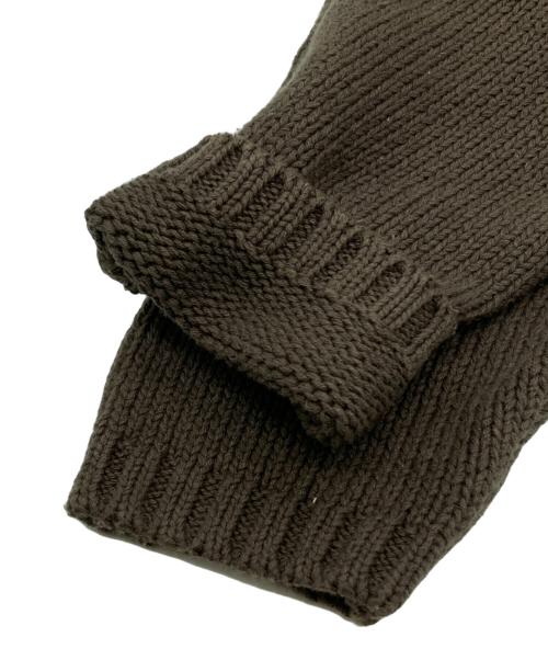 stussy（ステューシー）stussy (ステューシー) Roll V-Neck Logo Sweater ブラウン サイズ:Sの古着・服飾アイテム