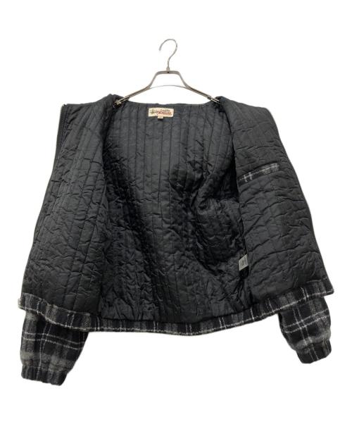 stussy（ステューシー）stussy (ステューシー) WORK JACKET WOOL PLAID ブラック サイズ:Sの古着・服飾アイテム