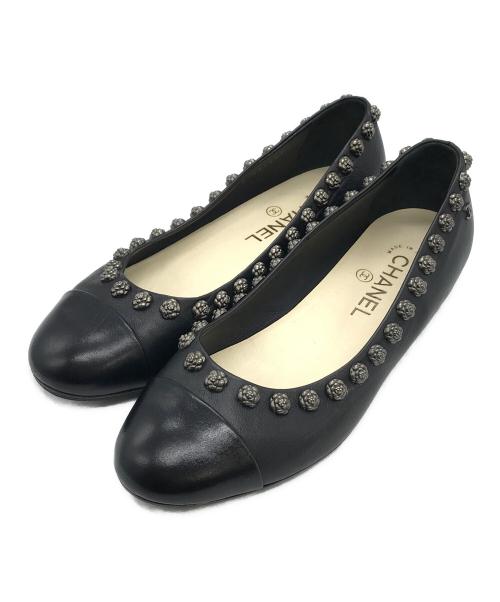 CHANEL（シャネル）CHANEL (シャネル) プラットフォームパンプス ブラック サイズ:37 1/2Cの古着・服飾アイテム