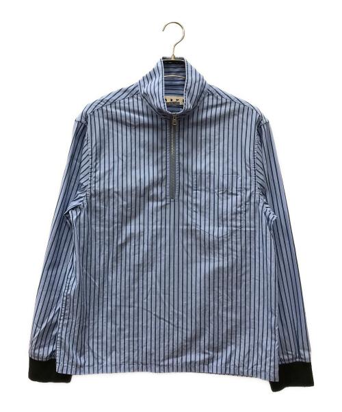 MARNI（マルニ）MARNI (マルニ) ハーフジップストライプシャツ ブルー サイズ:48の古着・服飾アイテム