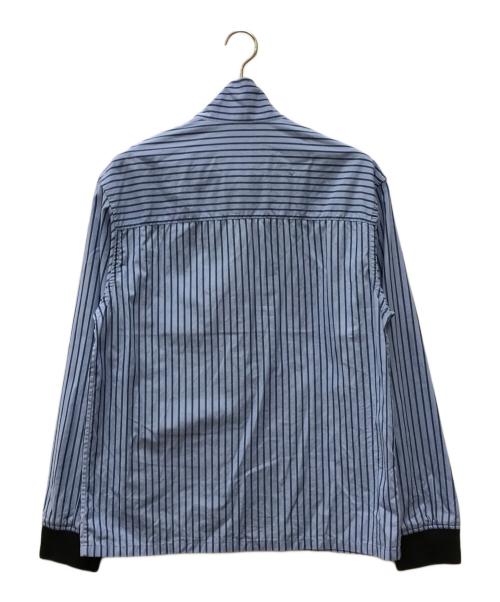 MARNI（マルニ）MARNI (マルニ) ハーフジップストライプシャツ ブルー サイズ:48の古着・服飾アイテム