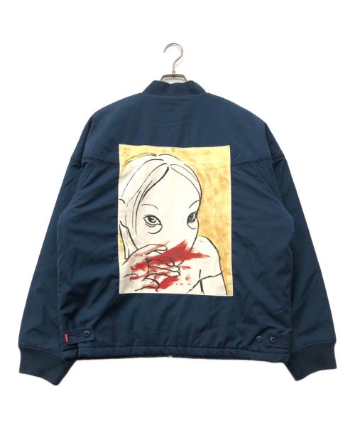 SUPREME（シュプリーム）Supreme (シュプリーム) Ackermann Mug Shot Crew Jacket ネイビー サイズ:Lの古着・服飾アイテム