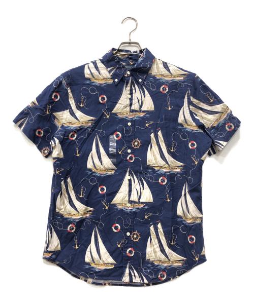 POLO RALPH LAUREN（ポロ・ラルフローレン）POLO RALPH LAUREN (ポロ・ラルフローレン) CLASSIC FIT 半袖シャツ ネイビー サイズ:M 未使用品の古着・服飾アイテム
