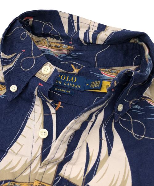POLO RALPH LAUREN（ポロ・ラルフローレン）POLO RALPH LAUREN (ポロ・ラルフローレン) CLASSIC FIT 半袖シャツ ネイビー サイズ:M 未使用品の古着・服飾アイテム
