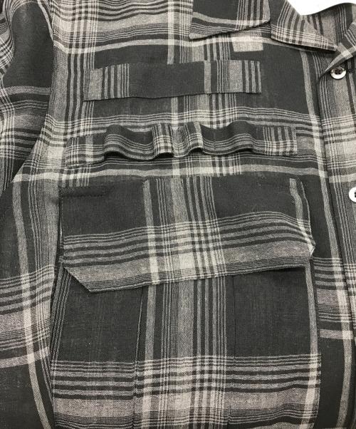 DAIRIKU（ダイリク）DAIRIKU (ダイリク) SHT5 astronaut Check H-S shirt ブラック サイズ:L 未使用品の古着・服飾アイテム