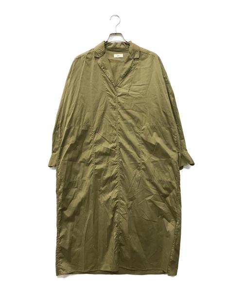 IENA（イエナ）IENA (イエナ) ハイカウントツイル シャツワンピ グリーン サイズ:下記参照の古着・服飾アイテム