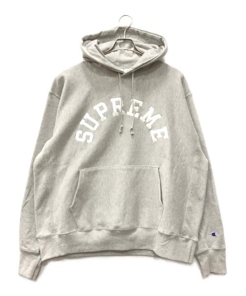 Champion（チャンピオン）Champion (チャンピオン) SUPREME (シュプリーム) Hooded Sweatshirt グレー サイズ:XLの古着・服飾アイテム