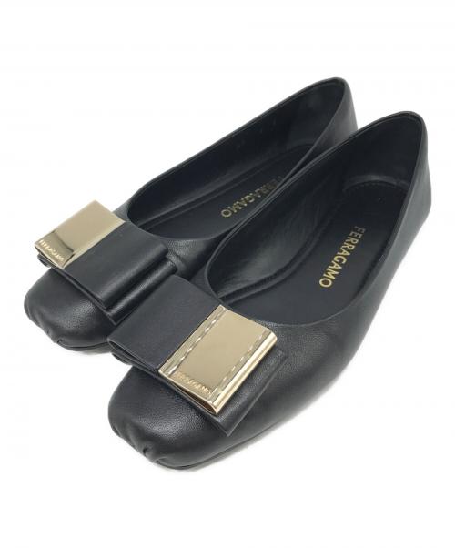 Ferragamo（フェラガモ）Ferragamo (フェラガモ) プラットフォームパンプス ブラック サイズ:6の古着・服飾アイテム