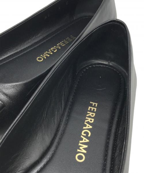 Ferragamo（フェラガモ）Ferragamo (フェラガモ) プラットフォームパンプス ブラック サイズ:6の古着・服飾アイテム