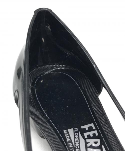 Salvatore Ferragamo（サルヴァトーレ フェラガモ）Salvatore Ferragamo (サルヴァトーレ フェラガモ) ラバーパンプス ブラック サイズ:6の古着・服飾アイテム