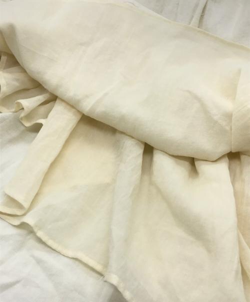 CATHRI（カスリ）CATHRI (カスリ) ギャザーリネンワンピース アイボリー サイズ:下記参照の古着・服飾アイテム
