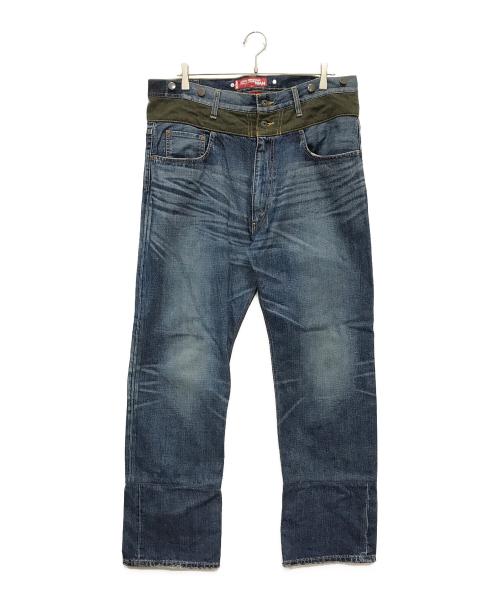 COMME des GARCONS JUNYA WATANABE MAN（コム デ ギャルソン ジュンヤ ワタナベ マン）COMME des GARCONS JUNYA WATANABE MAN (コム デ ギャルソン ジュンヤ ワタナベ マン) LEVI'S (リーバイス) ドッキングデニムパンツ インディゴ サイズ:Lの古着・服飾アイテム