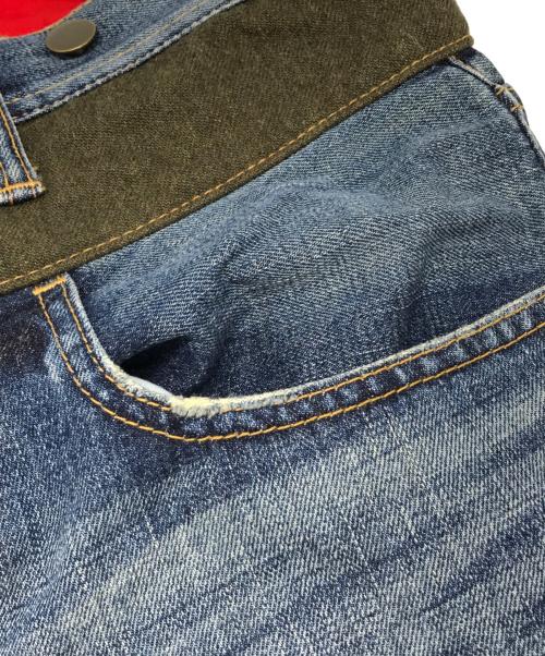 COMME des GARCONS JUNYA WATANABE MAN（コム デ ギャルソン ジュンヤ ワタナベ マン）COMME des GARCONS JUNYA WATANABE MAN (コム デ ギャルソン ジュンヤ ワタナベ マン) LEVI'S (リーバイス) ドッキングデニムパンツ インディゴ サイズ:Lの古着・服飾アイテム