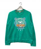 KENZOケンゾー）の古着「クラシックタイガー刺繍クルーネック」｜グリーン