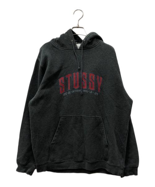 stussy（ステューシー）stussy (ステューシー) プルオーバーパーカー グレー サイズ:Lの古着・服飾アイテム