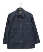 AURALEEオーラリー）の古着「HARD TWIST LIGHT DENIM SHIRTS BLOUSON」｜ネイビー