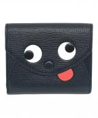 ANYA HINDMARCHアニヤ・ハインドマーチ）の古着「3つ折り財布」｜ネイビー