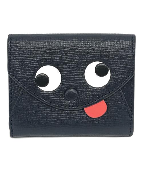 ANYA HINDMARCH（アニヤ・ハインドマーチ）ANYA HINDMARCH (アニヤハインドマーチ) 3つ折り財布 ネイビー サイズ:下記参照の古着・服飾アイテム