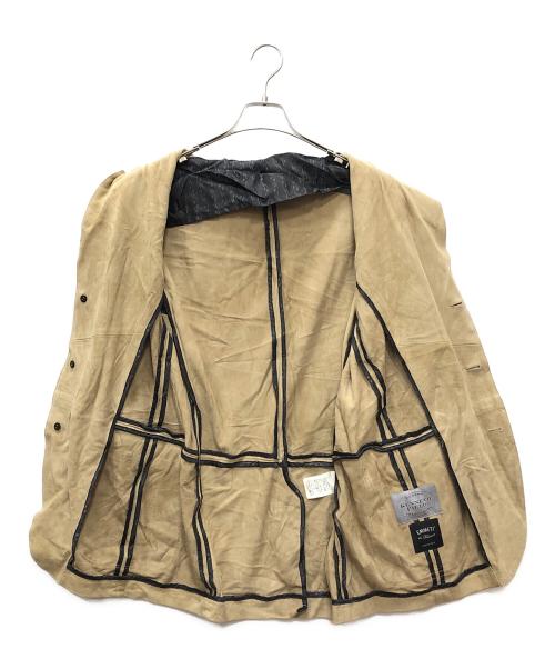 EMMETI（エンメティ）EMMETI (エンメティ) スウェードテーラードジャケット ベージュ サイズ:Lの古着・服飾アイテム