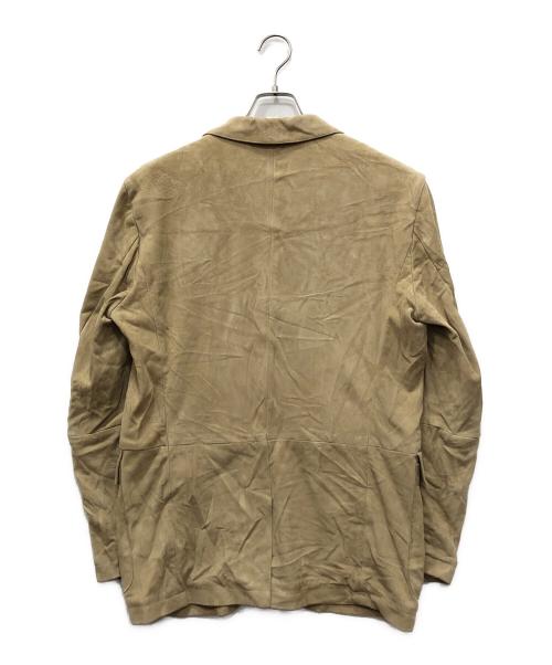 EMMETI（エンメティ）EMMETI (エンメティ) スウェードテーラードジャケット ベージュ サイズ:Lの古着・服飾アイテム