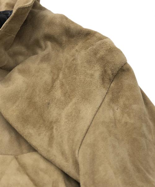 EMMETI（エンメティ）EMMETI (エンメティ) スウェードテーラードジャケット ベージュ サイズ:Lの古着・服飾アイテム