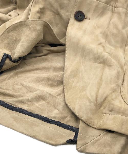 EMMETI（エンメティ）EMMETI (エンメティ) スウェードテーラードジャケット ベージュ サイズ:Lの古着・服飾アイテム