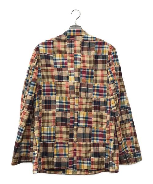 kenneth field（ケネスフィールド）kenneth field (ケネスフィールド) Double Breasted Jacket Madras Patchwork レッド サイズ:42 未使用品の古着・服飾アイテム