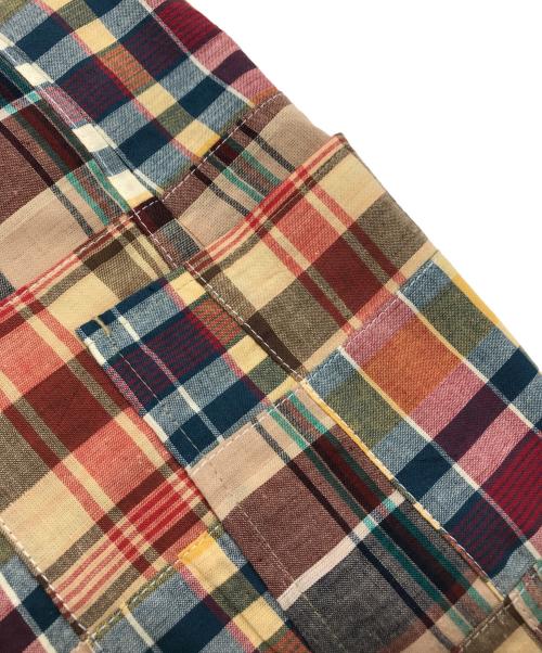kenneth field（ケネスフィールド）kenneth field (ケネスフィールド) Double Breasted Jacket Madras Patchwork レッド サイズ:42 未使用品の古着・服飾アイテム