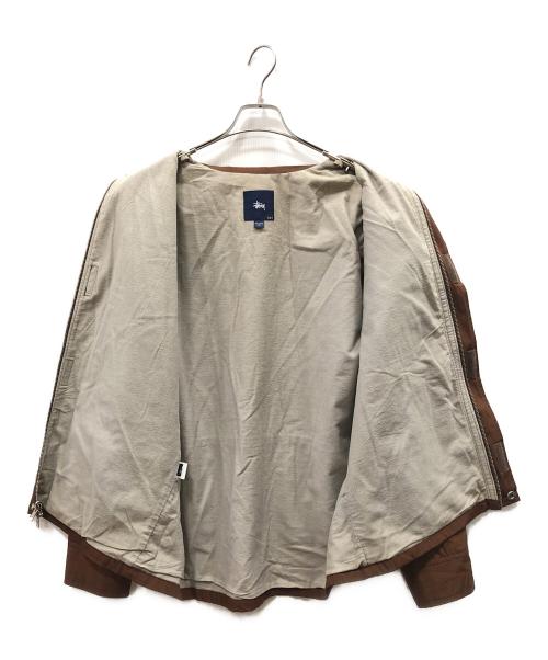 stussy（ステューシー）stussy (ステューシー) ナイロンジャケット ブラウン サイズ:Lの古着・服飾アイテム
