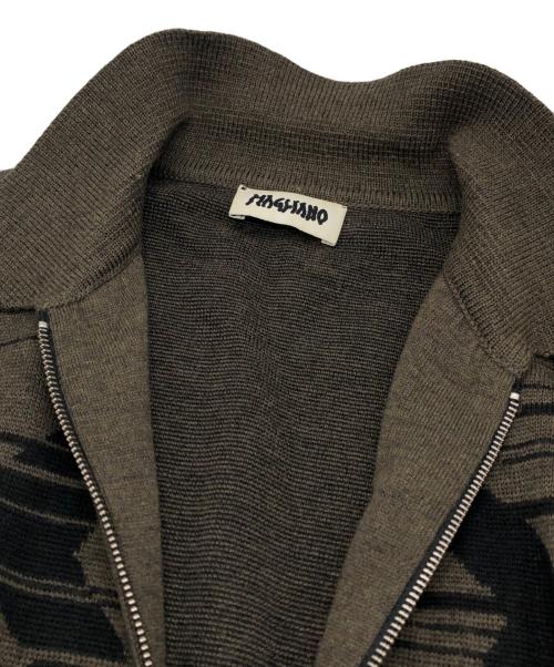 MAGLIANO（マリアーノ）MAGLIANO (マリアーノ) ZIG ZAG KNITED SHIRT オリーブ サイズ:Sの古着・服飾アイテム