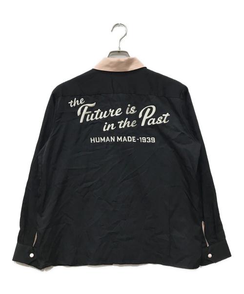 HUMAN MADE（ヒューマンメイド）HUMAN MADE (ヒューマンメイド) OPEN COLLAR SHIRT ブラック サイズ:Sの古着・服飾アイテム