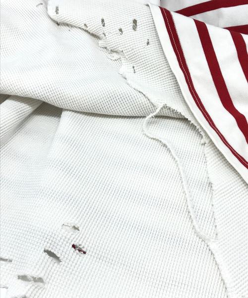 ANCELLM（アンセルム）ANCELLM (アンセルム) BORDER LAYERED LS SHIRT ホワイト×レッド サイズ:1の古着・服飾アイテム