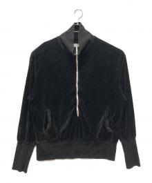barbell object（バーベルオブジェクト）の古着「ベロアジャケット」｜ブラック