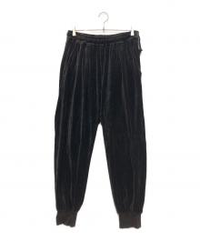 barbell object（バーベルオブジェクト）の古着「ベロアパンツ」｜ブラック