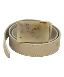 PRADA（プラダ）の古着「レザーベルト」｜ベージュ