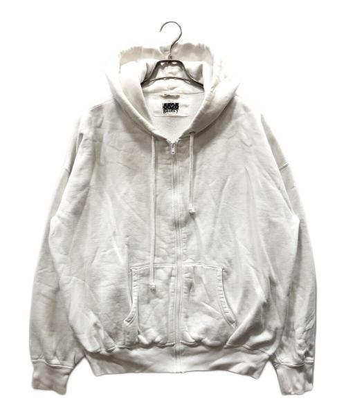 AURALEE（オーラリー）AURALEE (オーラリー) 5525gallery (ゴーゴーニーゴーギャラリー) ジップパーカー ホワイト サイズ:5の古着・服飾アイテム