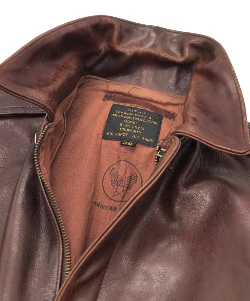 B-McCOY’S（ビーマッコイズ）B-McCOY’S (ビーマッコイズ) TYPE-A2フライトジャケット ブラウン サイズ:36の古着・服飾アイテム