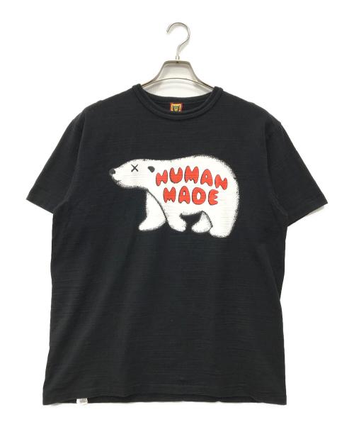 HUMAN MADE（ヒューマンメイド）HUMAN MADE (ヒューマンメイド) KAWS (カウズ) BEARプリントTシャツ ブラック サイズ:XLの古着・服飾アイテム