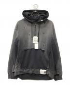 MIHARA YASUHIROミハラヤスヒロ）の古着「SUN FADED HALF ZIP HOODIE」｜ブラック