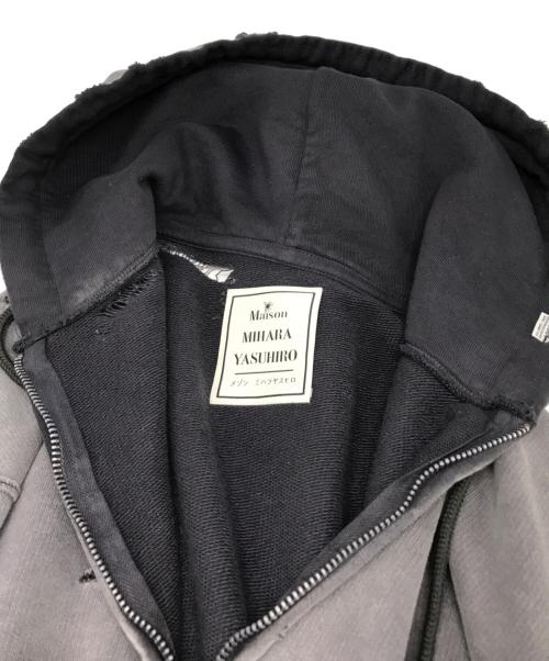 MIHARA YASUHIRO（ミハラヤスヒロ）MIHARA YASUHIRO (ミハラヤスヒロ) SUN FADED HALF ZIP HOODIE ブラック サイズ:46の古着・服飾アイテム