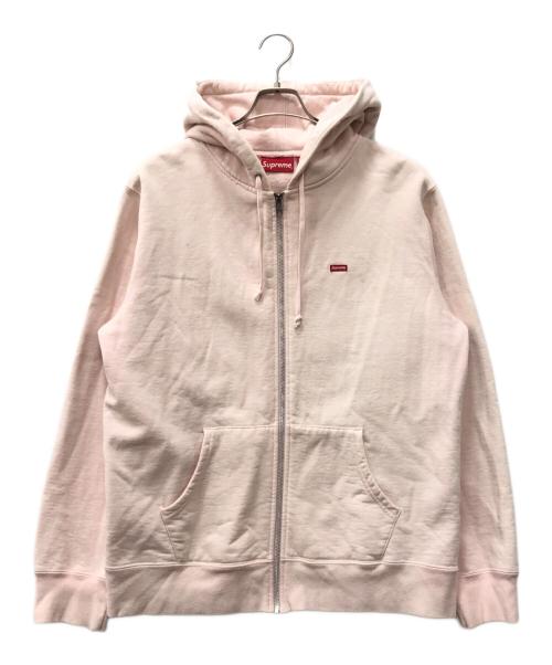 SUPREME（シュプリーム）Supreme (シュプリーム) Small Box Zip Up Hooded Sweatshirt ピンク サイズ:Lの古着・服飾アイテム