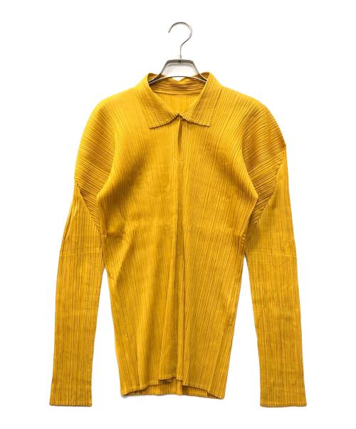 PLEATS PLEASE（プリーツプリーズ）PLEATS PLEASE (プリーツプリーズ) プリーツカットソー マスタード サイズ:3の古着・服飾アイテム