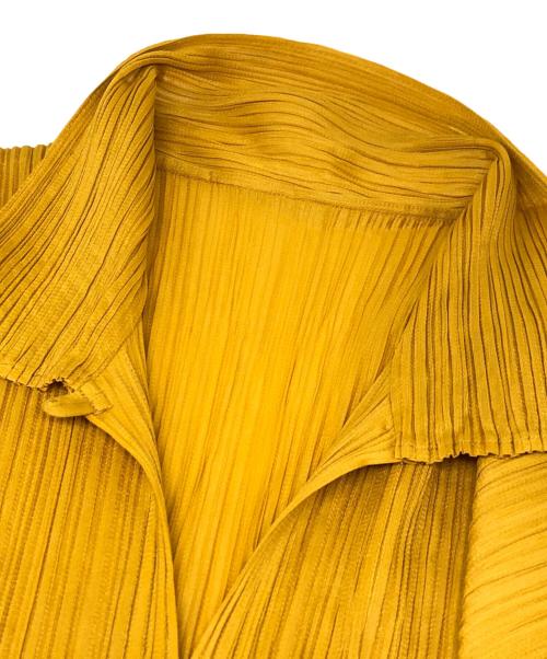 PLEATS PLEASE（プリーツプリーズ）PLEATS PLEASE (プリーツプリーズ) プリーツカットソー マスタード サイズ:3の古着・服飾アイテム