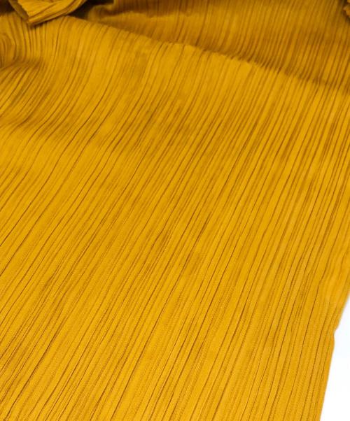 PLEATS PLEASE（プリーツプリーズ）PLEATS PLEASE (プリーツプリーズ) プリーツカットソー マスタード サイズ:3の古着・服飾アイテム