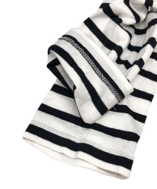 MADISON BLUE（マディソンブルー）MADISON BLUE (マディソンブルー) BOAT NECK 3/4 SLEEVE TEE BORDER ホワイト×ブラック サイズ:01（S）の古着・服飾アイテム