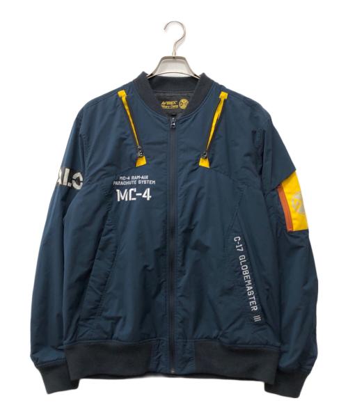 AVIREX（アヴィレックス）AVIREX (アヴィレックス) REMODEL BOMBER JACKET ネイビー サイズ:XLの古着・服飾アイテム